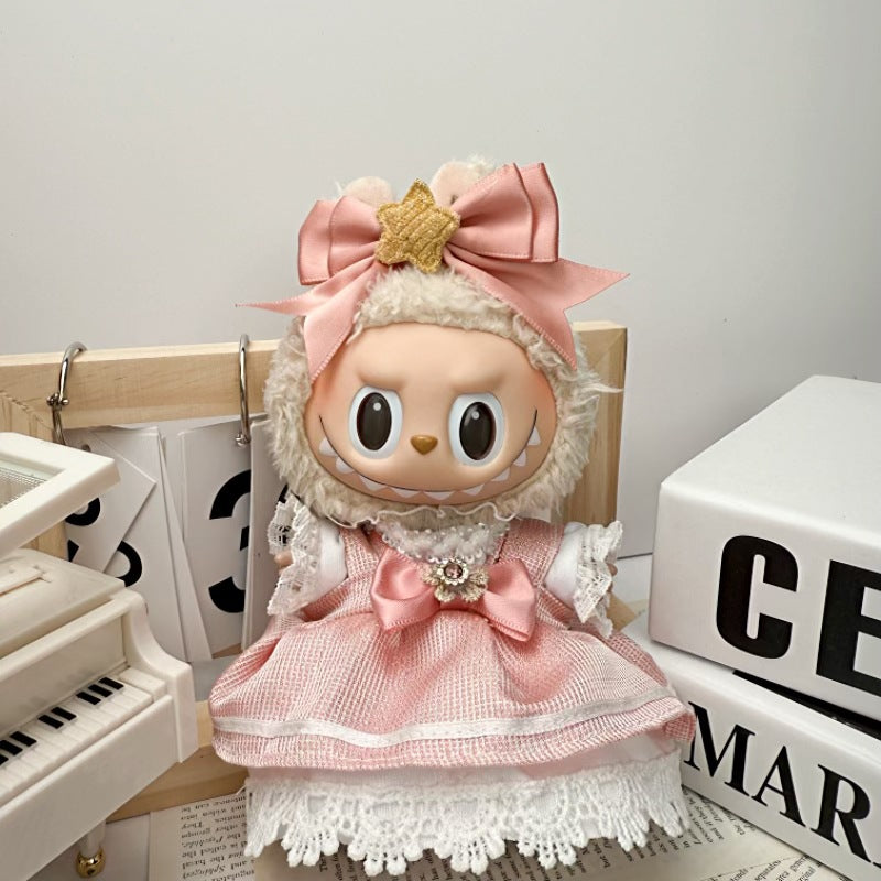 Doll Clothes Set For labubu 17cm Plush Doll Accessories Toys Birthday And Christmas Gifts