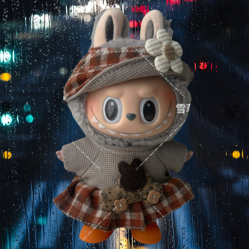 Doll Clothes Set For labubu 17cm Plush Doll Accessories Toys Birthday And Christmas Gifts
