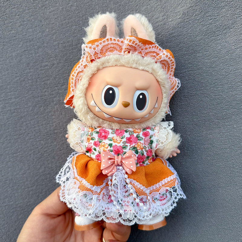 Doll Clothes Set For labubu 17cm Plush Doll Accessories Toys Birthday And Christmas Gifts