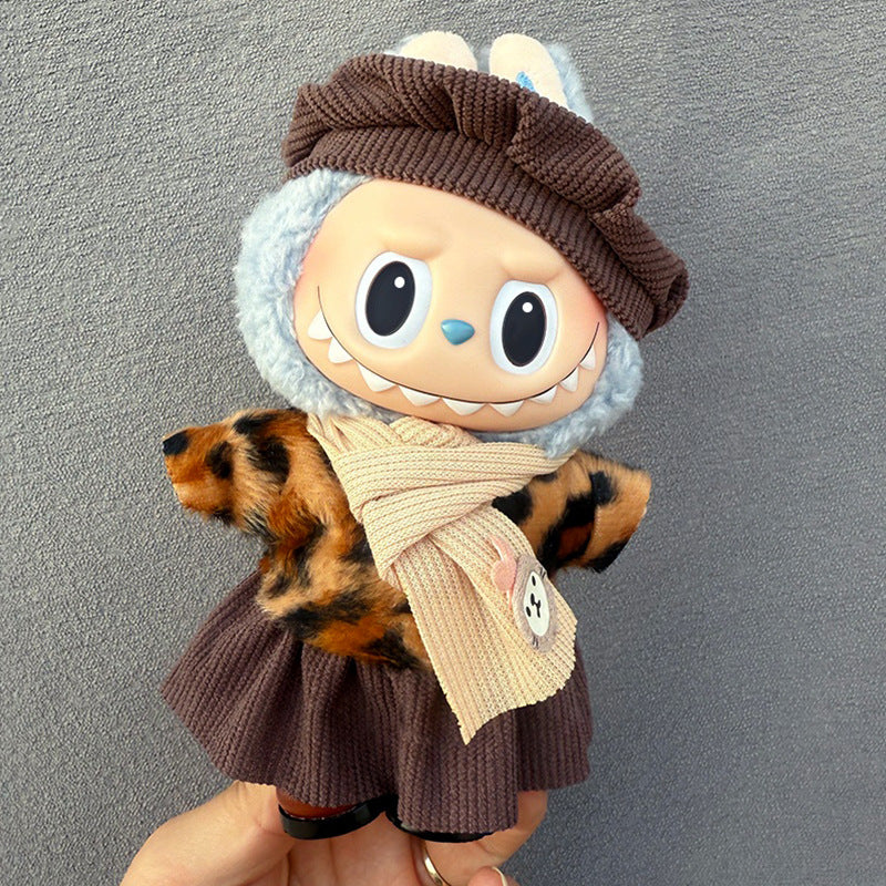 Doll Clothes Set For labubu 17cm Plush Doll Accessories Toys Birthday And Christmas Gifts
