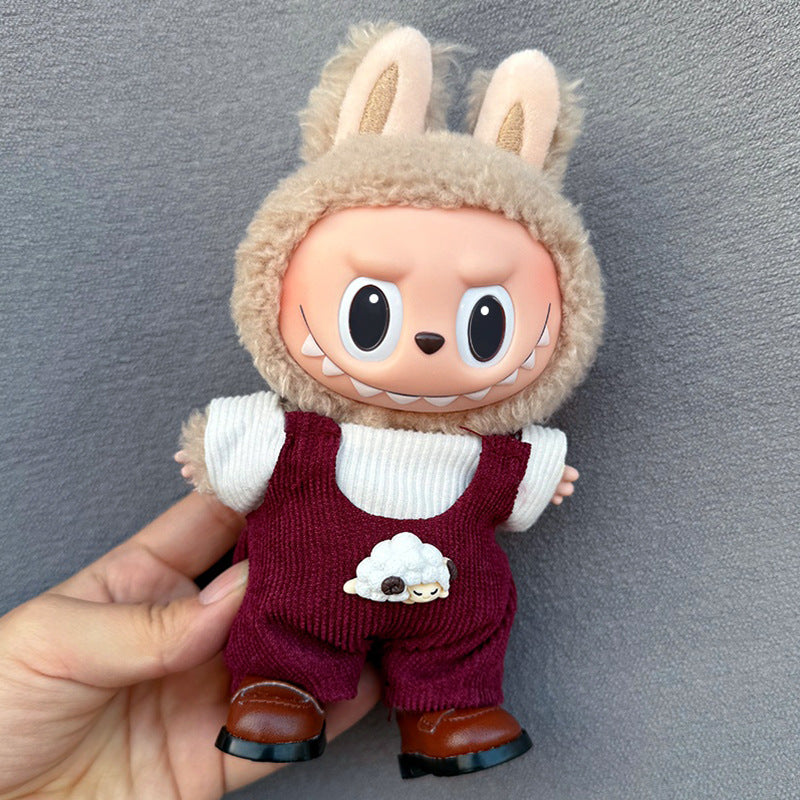 Doll Clothes Set For labubu 17cm Plush Doll Accessories Toys Birthday And Christmas Gifts
