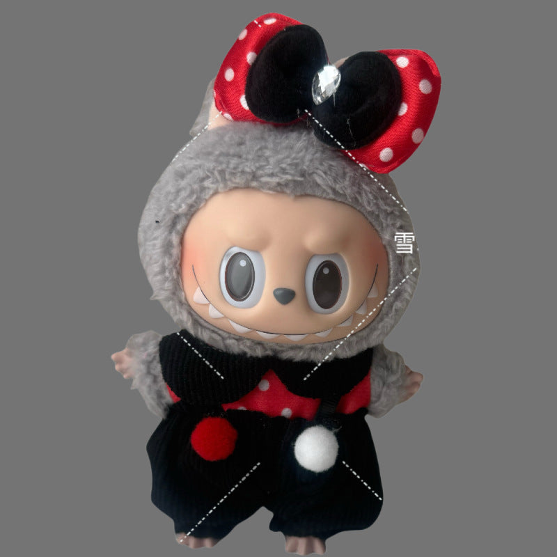 Doll Clothes Set For labubu 17cm Plush Doll Accessories Toys Birthday And Christmas Gifts