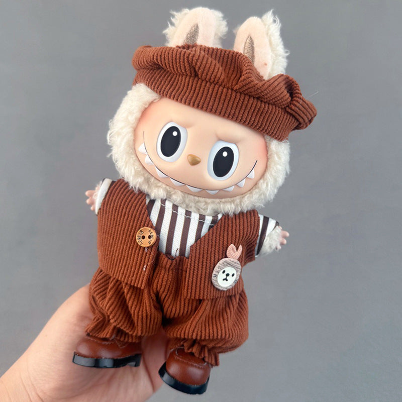 Doll Clothes Set For labubu 17cm Plush Doll Accessories Toys Birthday And Christmas Gifts