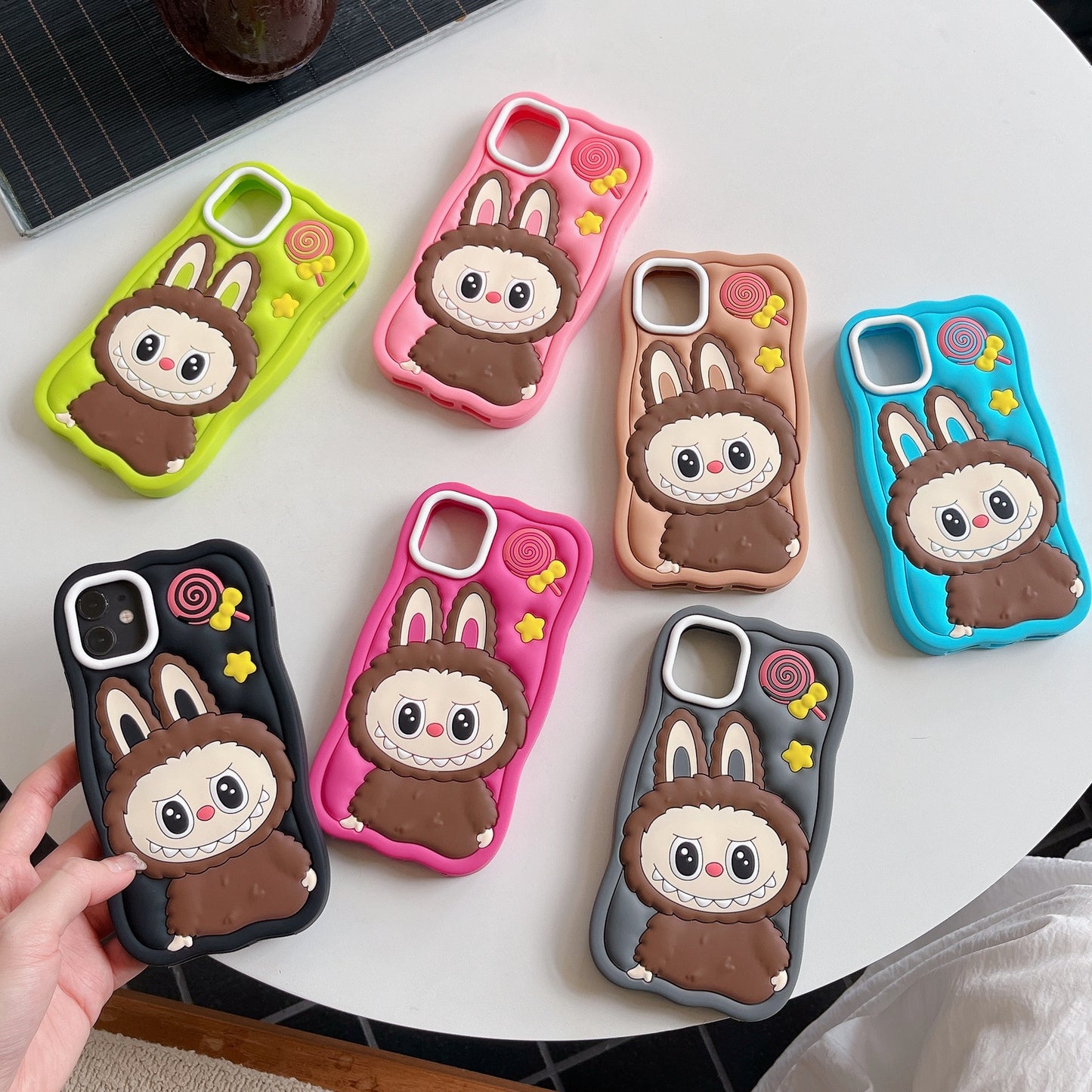 New Labubu Shockproof Soft Silicone Cover for iPhone16 15 Pro Max 14 Pro 13 pro