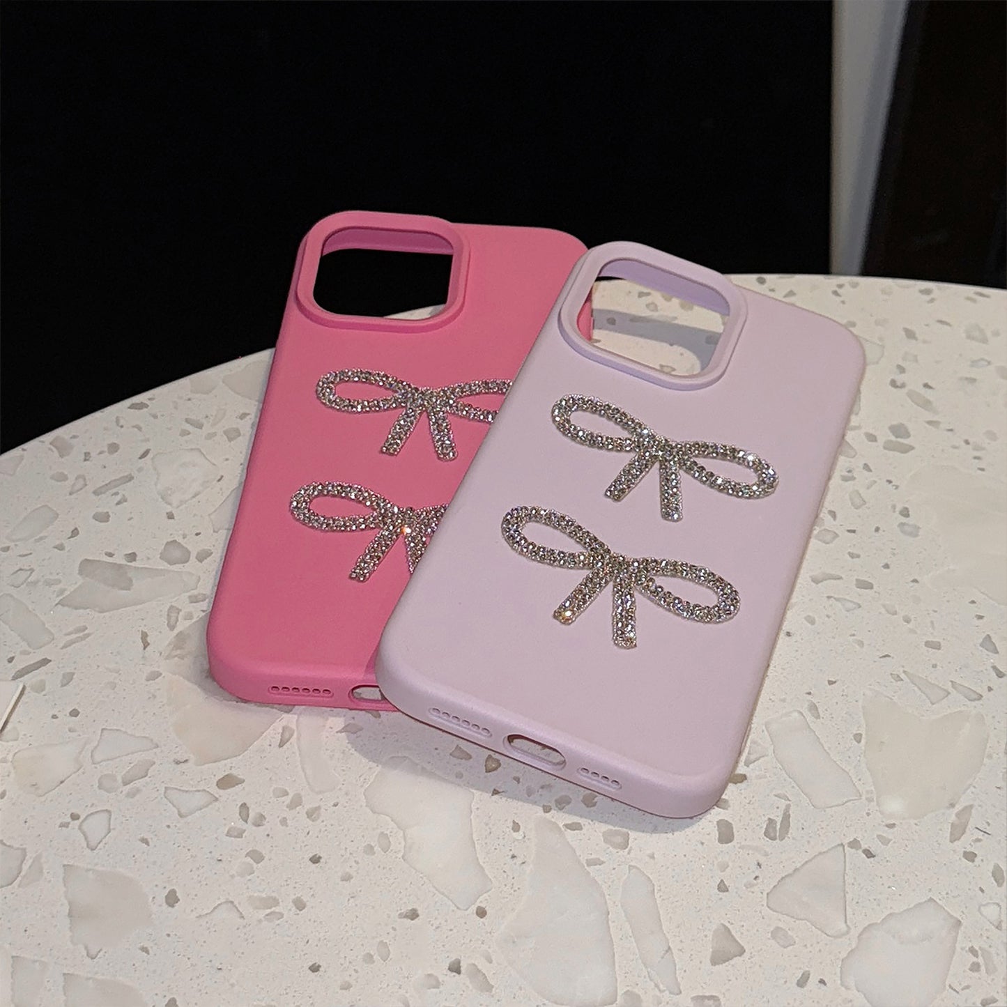 Candy color glitter bow case for iphone11 12 13 14 15 16 2025 trendy design