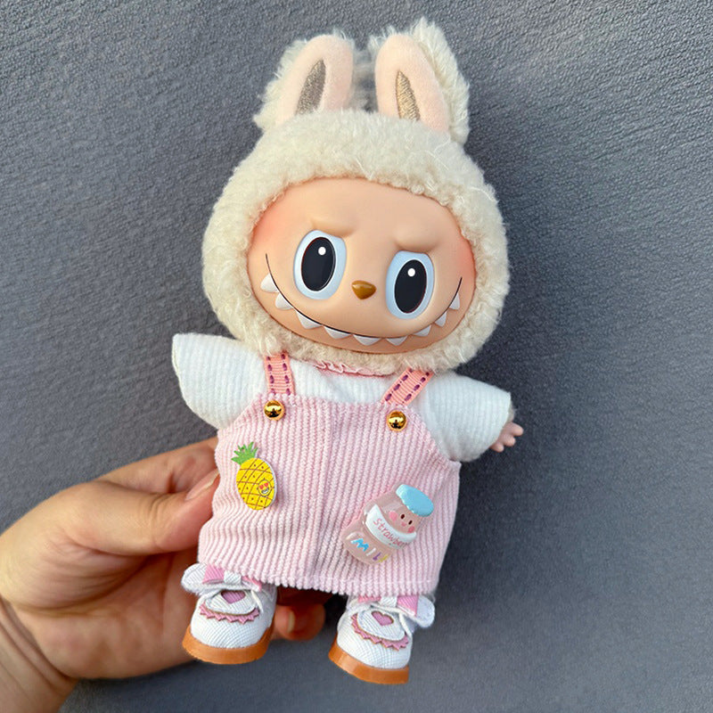 Doll Clothes Set For labubu 17cm Plush Doll Accessories Toys Birthday And Christmas Gifts