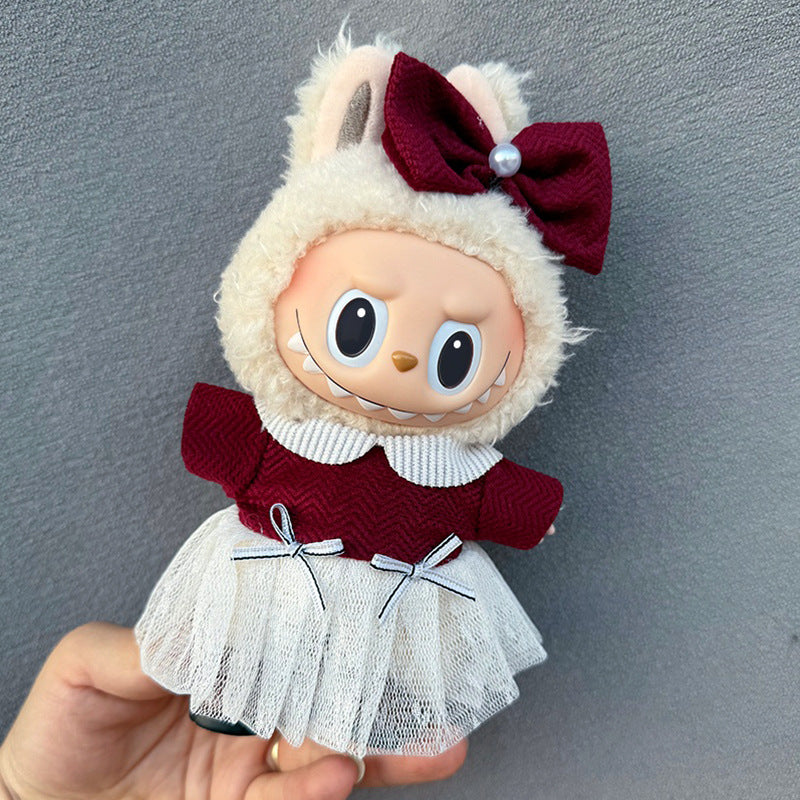 Doll Clothes Set For labubu 17cm Plush Doll Accessories Toys Birthday And Christmas Gifts