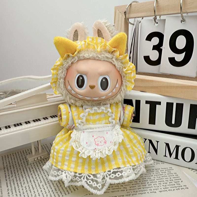 Doll Clothes Set For labubu 17cm Plush Doll Accessories Toys Birthday And Christmas Gifts