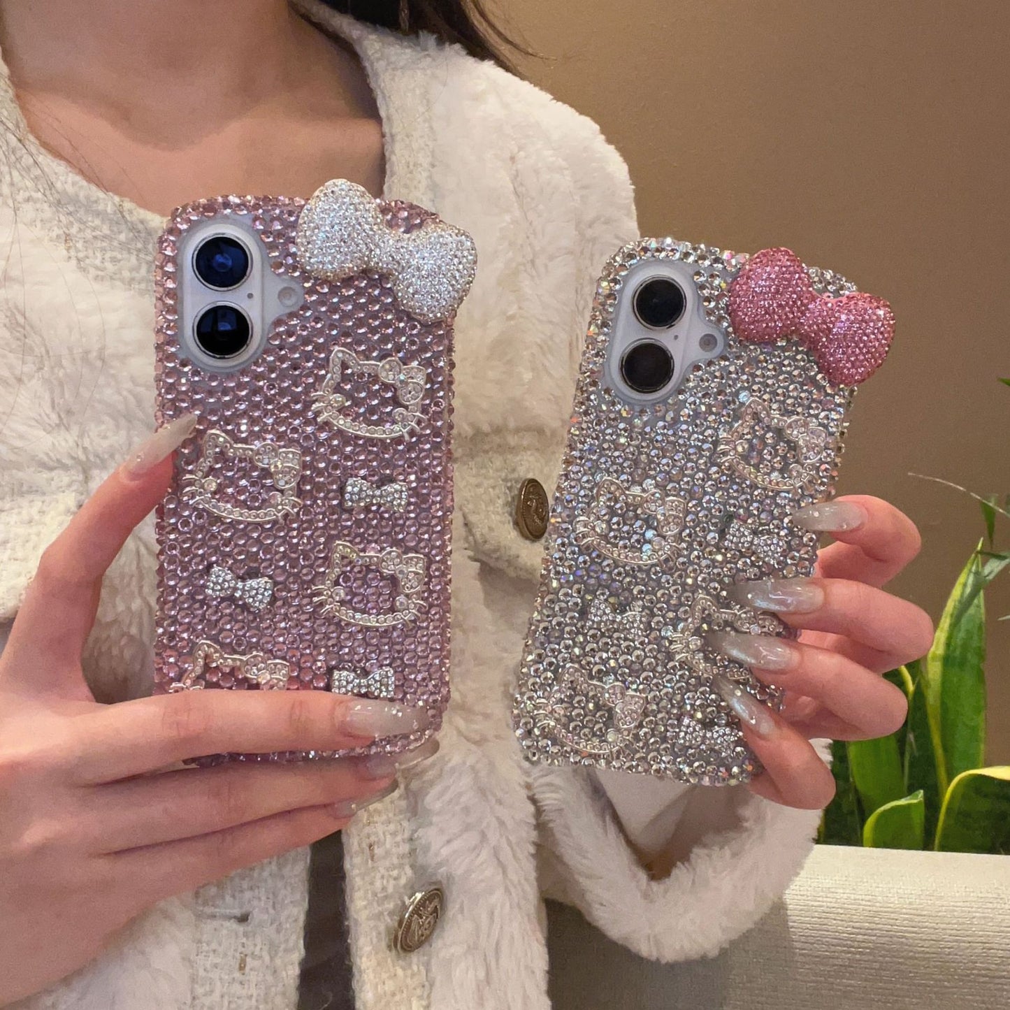 Cartoon bow bling case for iPhone16 pro max 15 14 13 12 11 new trendy cover hot sales