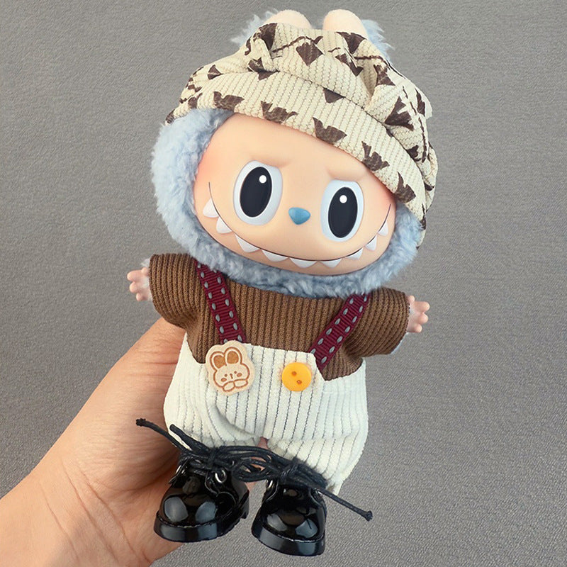 Doll Clothes Set For labubu 17cm Plush Doll Accessories Toys Birthday And Christmas Gifts