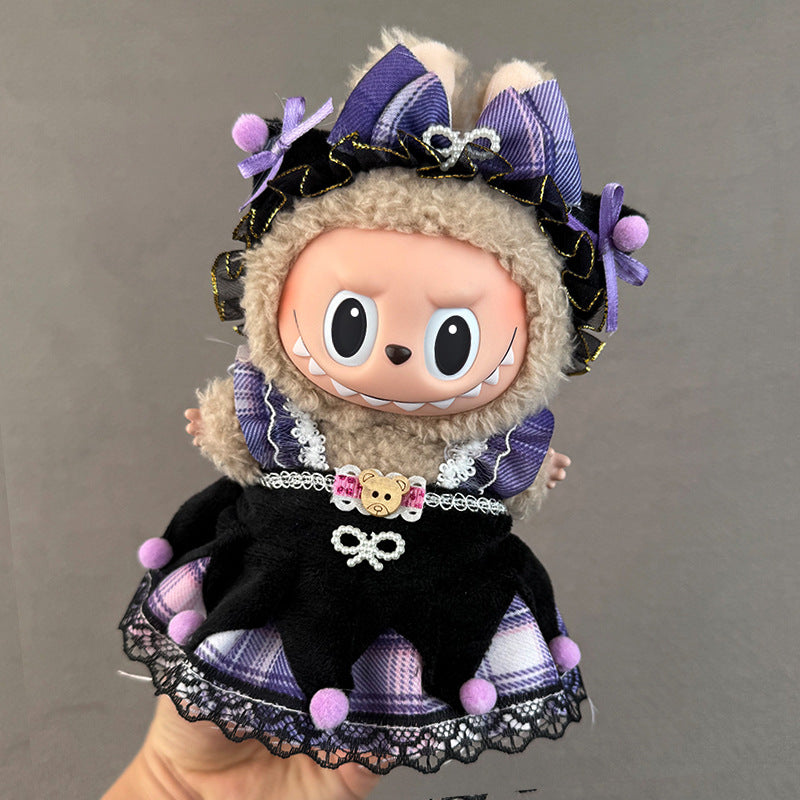 Doll Clothes Set For labubu 17cm Plush Doll Accessories Toys Birthday And Christmas Gifts
