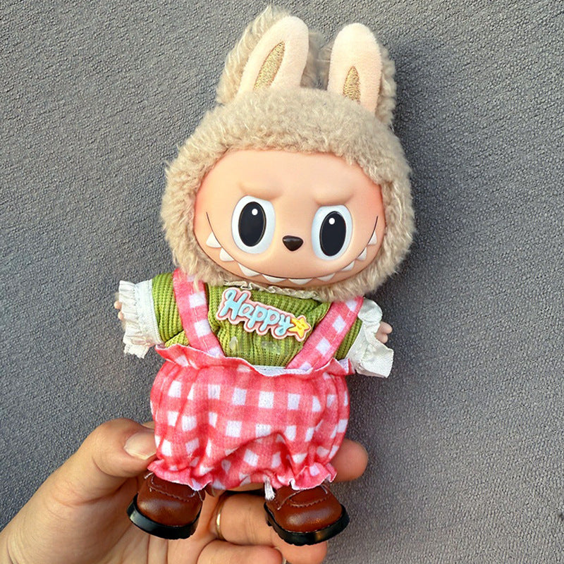 Doll Clothes Set For labubu 17cm Plush Doll Accessories Toys Birthday And Christmas Gifts