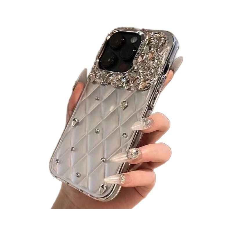 Diamond Luxury cover for Apple iphone 16 15promax 14 13 12 Mobile Phone accessories silver case for iphone 16