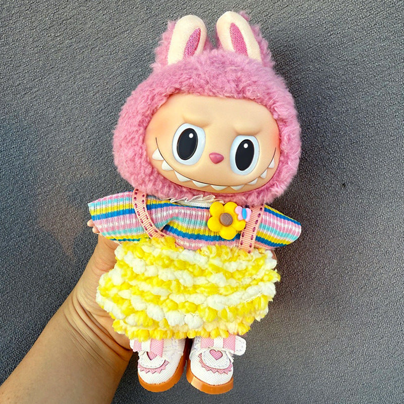 Doll Clothes Set For labubu 17cm Plush Doll Accessories Toys Birthday And Christmas Gifts