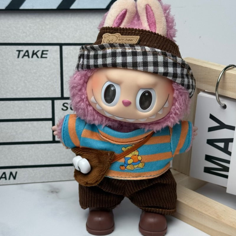 Doll Clothes Set For labubu 17cm Plush Doll Accessories Toys Birthday And Christmas Gifts