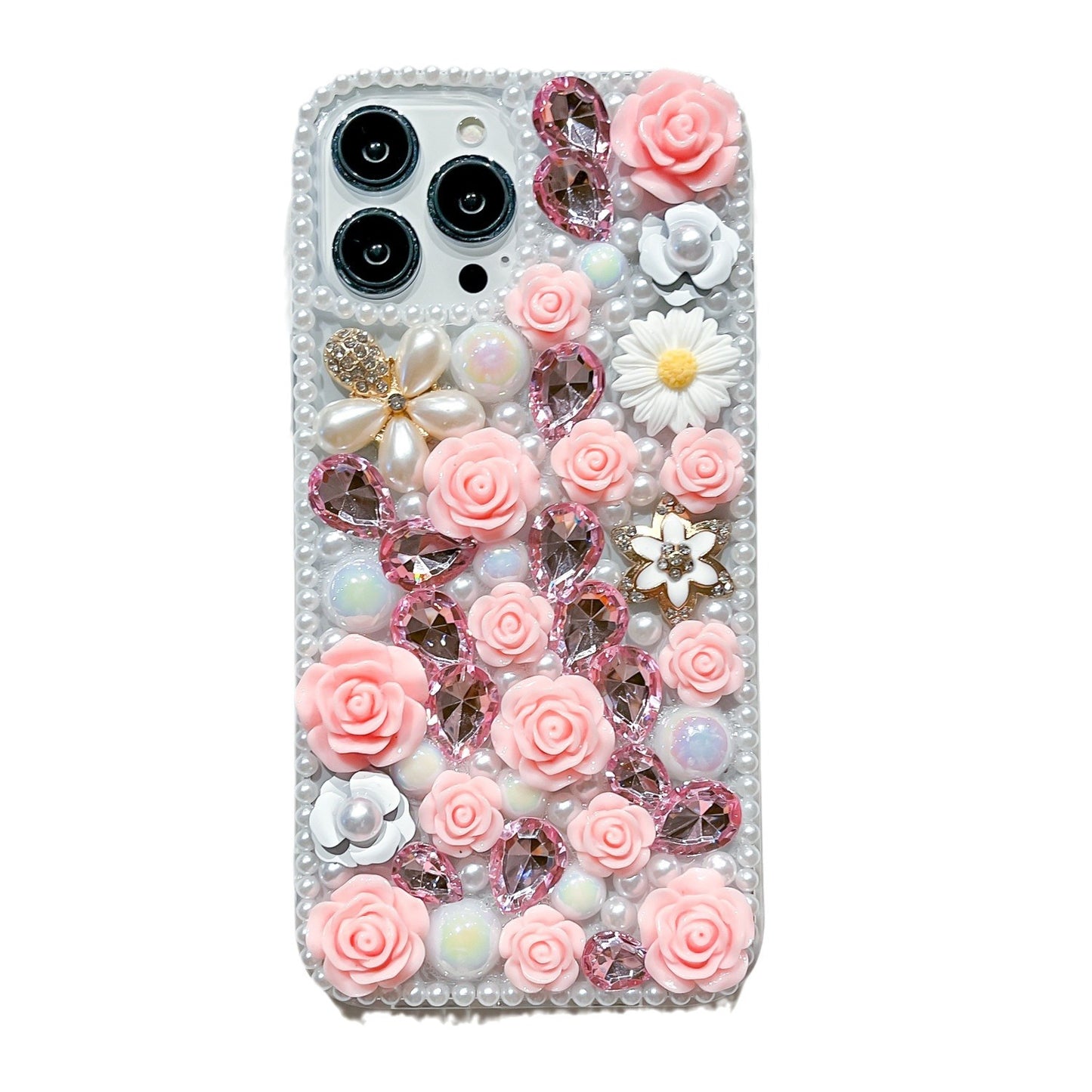 Pearl flower luxury case for iPhone16 15 14 13 12 11 Pro Max