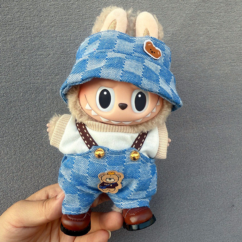 Doll Clothes Set For labubu 17cm Plush Doll Accessories Toys Birthday And Christmas Gifts