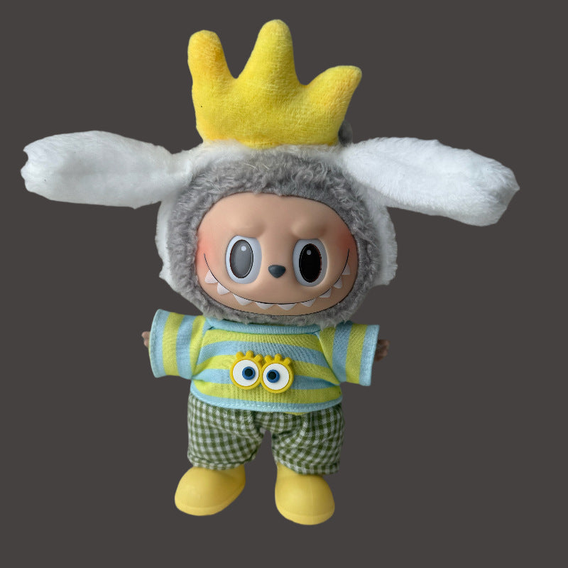 Doll Clothes Set For labubu 17cm Plush Doll Accessories Toys Birthday And Christmas Gifts