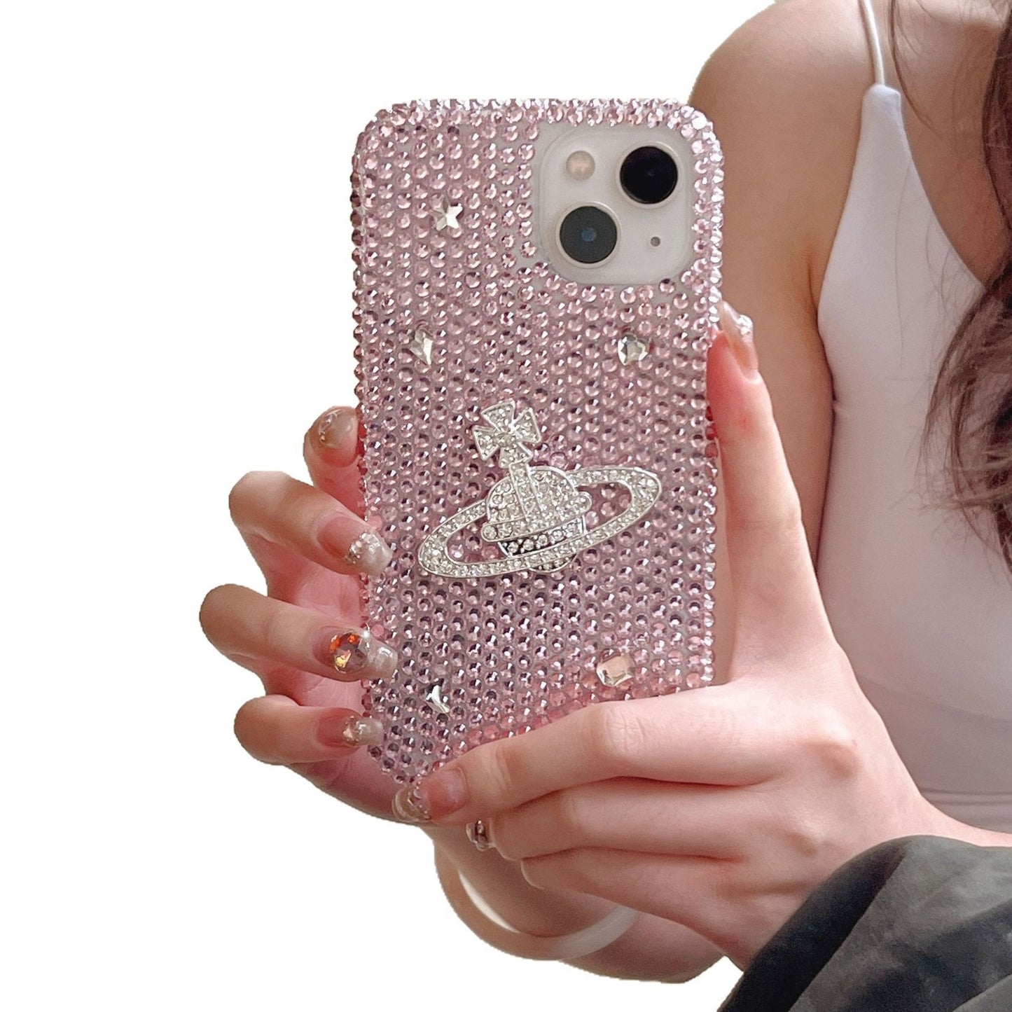 3D Rhinestone Luxury Diamond Phone Case For iPhone 16 15 14 13 Pro Max 13 14 15 16 plus Glitter Protective Cover