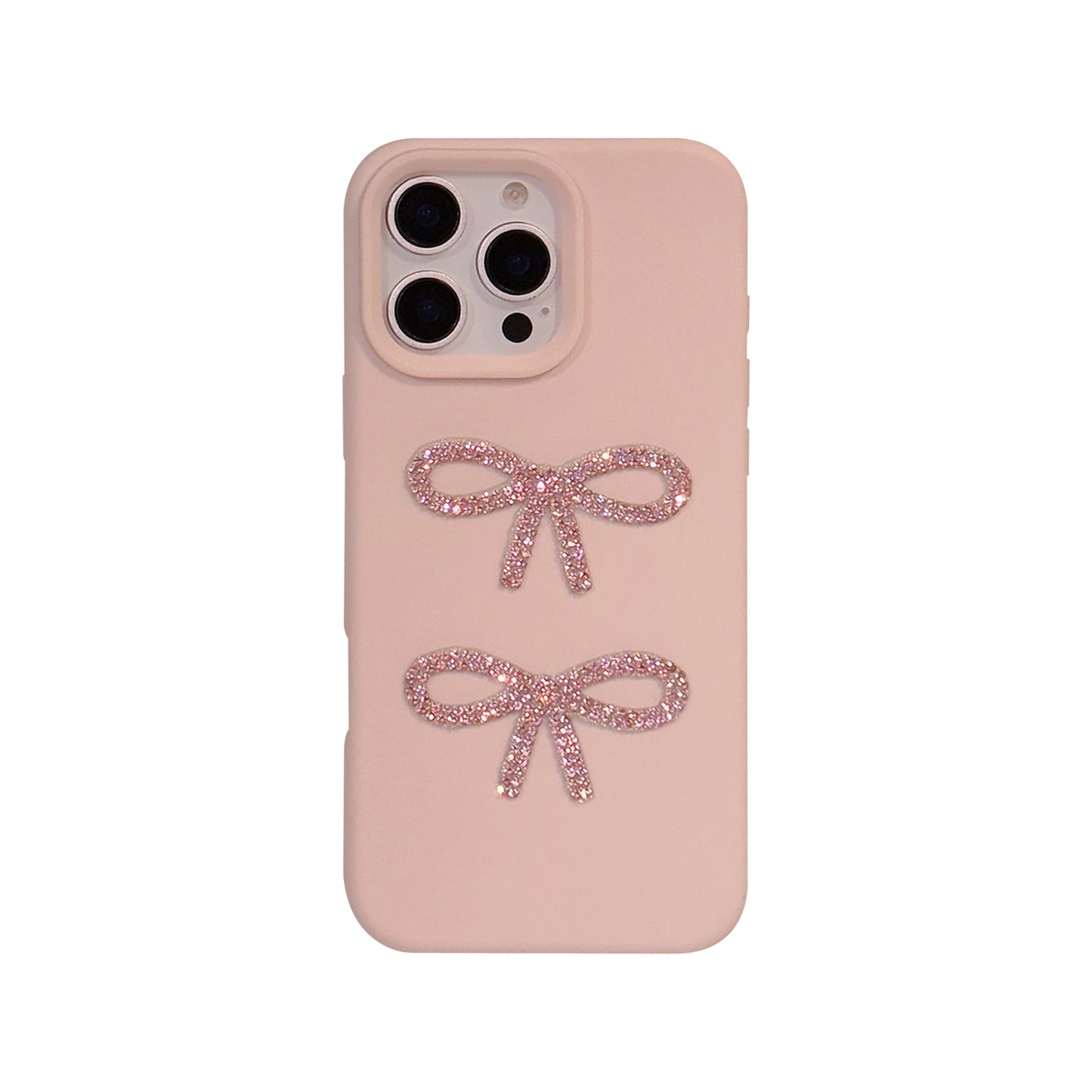 Candy color glitter bow case for iphone11 12 13 14 15 16 2025 trendy design