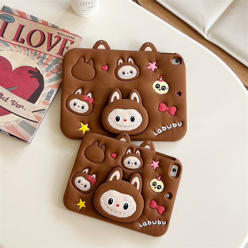 Cute Cartoon Labubu silicone case for iPad 10 10.2 pro 11 9.7 8.0 Case with Pencil Slot