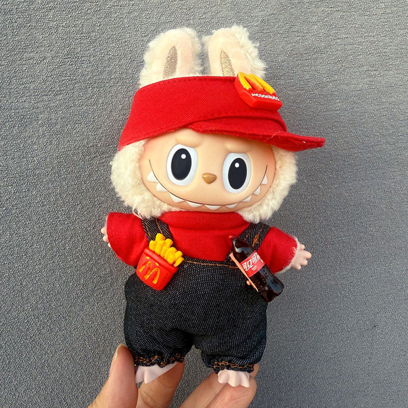 Doll Clothes Set For labubu 17cm Plush Doll Accessories Toys Birthday And Christmas Gifts