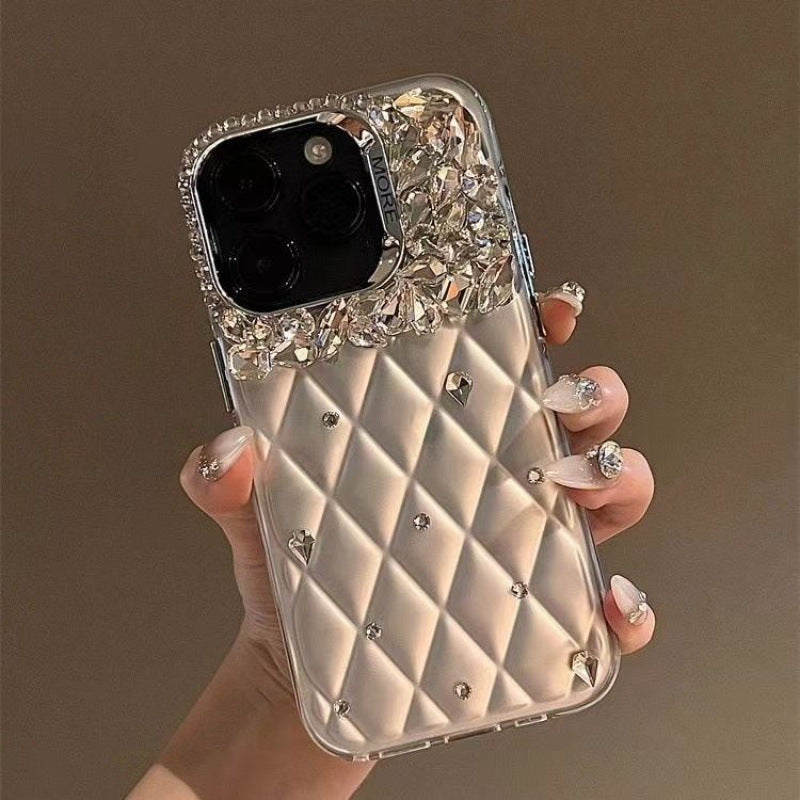 Diamond Luxury cover for Apple iphone 16 15promax 14 13 12 Mobile Phone accessories silver case for iphone 16
