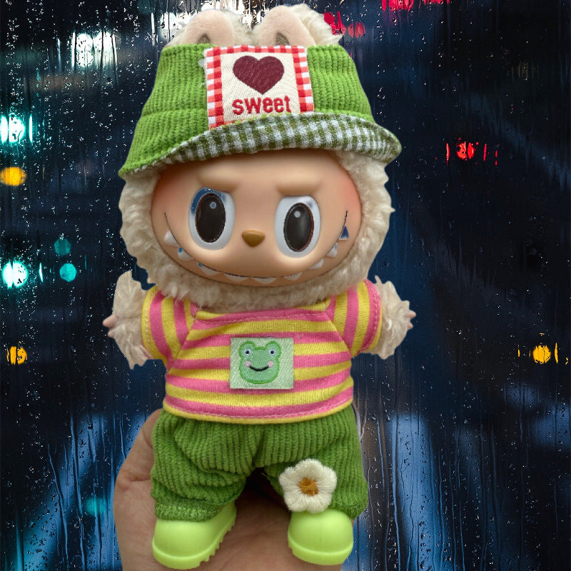 Doll Clothes Set For labubu 17cm Plush Doll Accessories Toys Birthday And Christmas Gifts