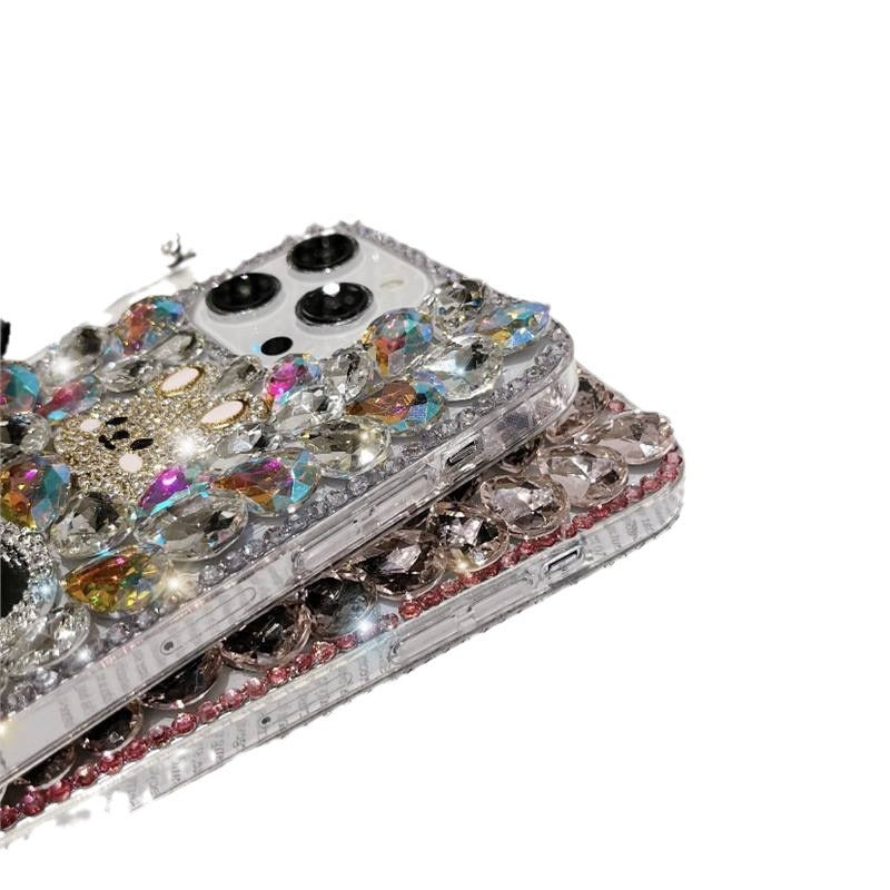 Luxury Diamond Mirror Case For iPhone 16 Pro Max 15 Pro Max 14 13 Pro Apple Phone Cover Shining Design