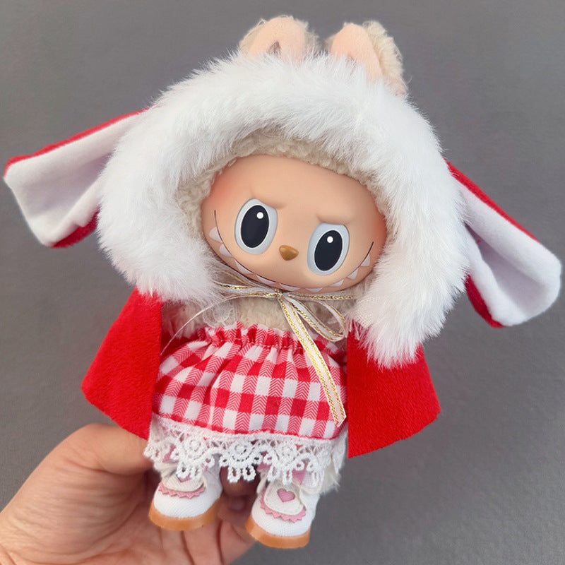 Doll Clothes Set For labubu 17cm Plush Doll Accessories Toys Birthday And Christmas Gifts