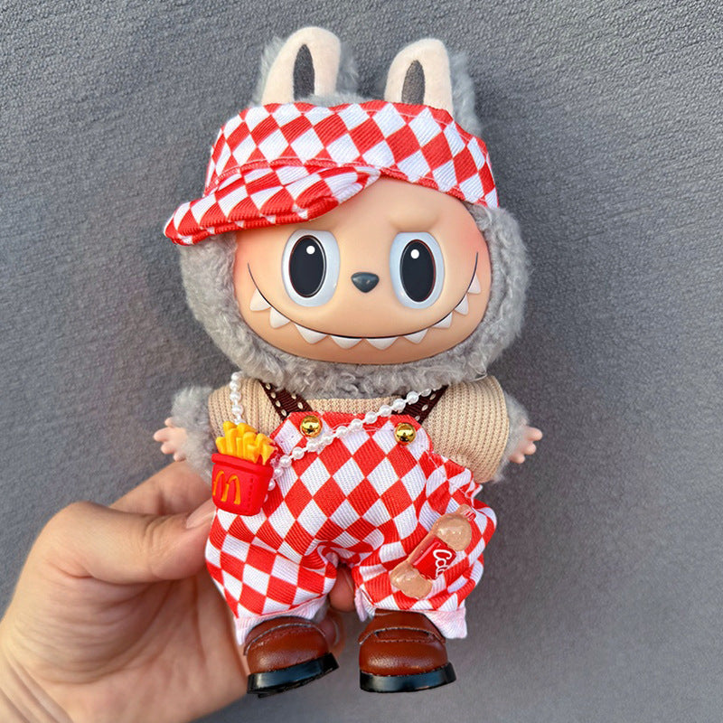 Doll Clothes Set For labubu 17cm Plush Doll Accessories Toys Birthday And Christmas Gifts