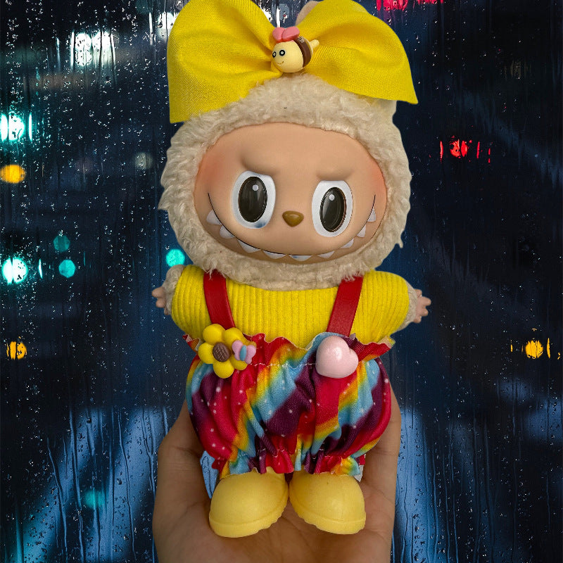 Doll Clothes Set For labubu 17cm Plush Doll Accessories Toys Birthday And Christmas Gifts