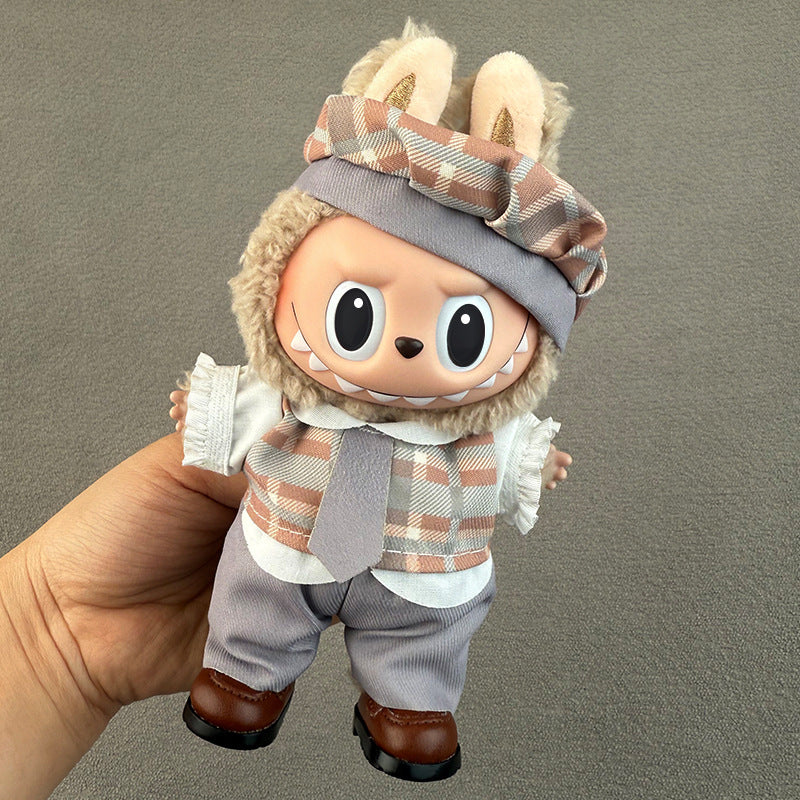 Doll Clothes Set For labubu 17cm Plush Doll Accessories Toys Birthday And Christmas Gifts