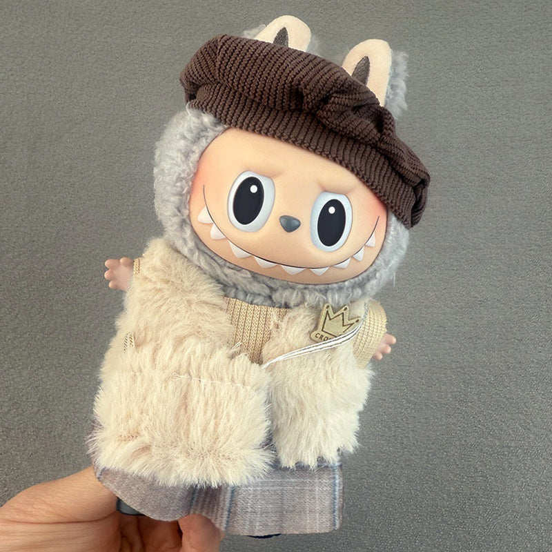 Doll Clothes Set For labubu 17cm Plush Doll Accessories Toys Birthday And Christmas Gifts