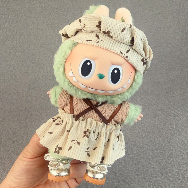 Doll Clothes Set For labubu 17cm Plush Doll Accessories Toys Birthday And Christmas Gifts