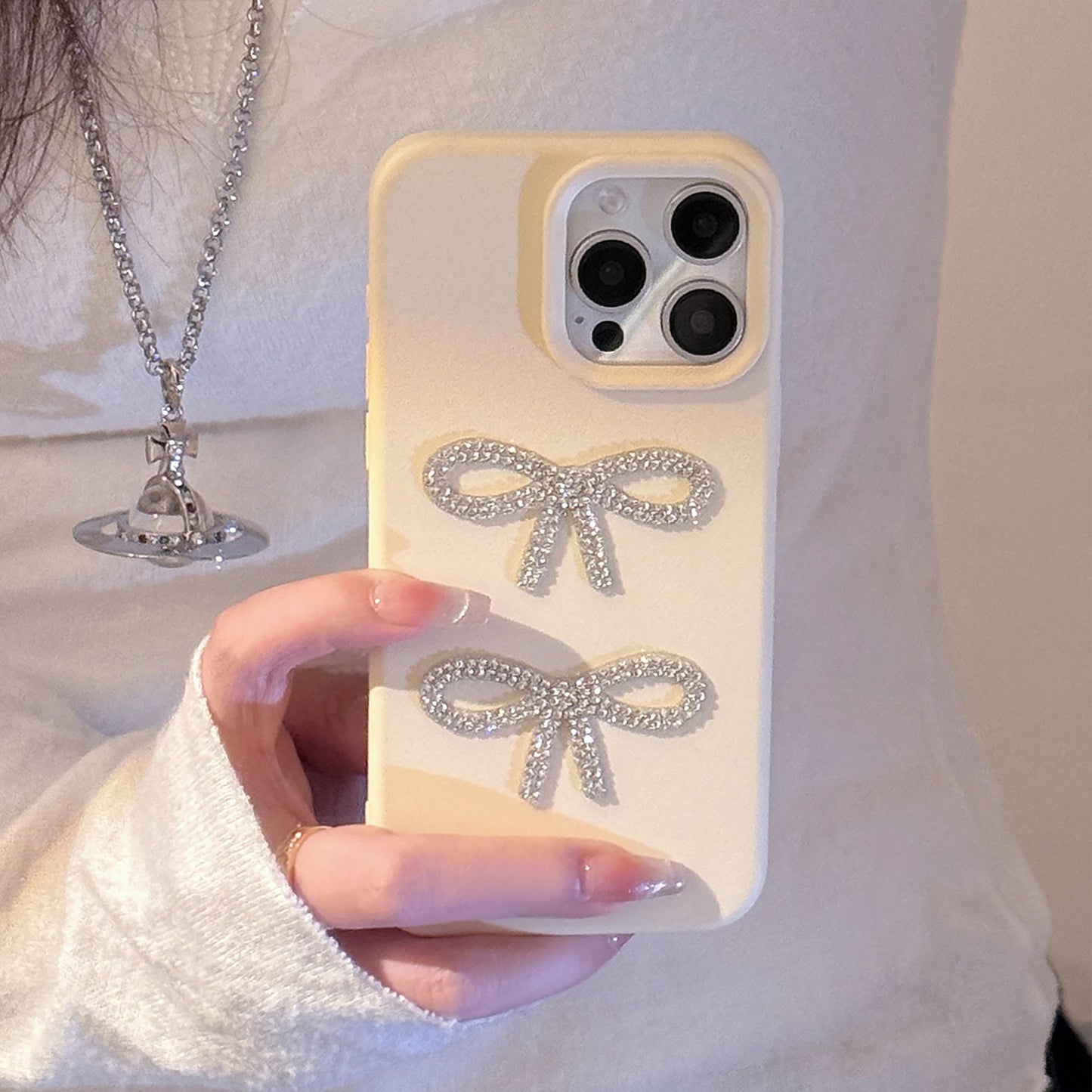 Candy color glitter bow case for iphone11 12 13 14 15 16 2025 trendy design