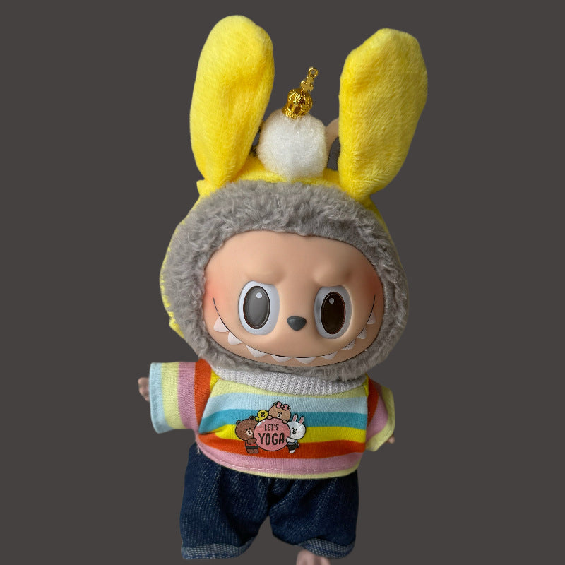 Doll Clothes Set For labubu 17cm Plush Doll Accessories Toys Birthday And Christmas Gifts