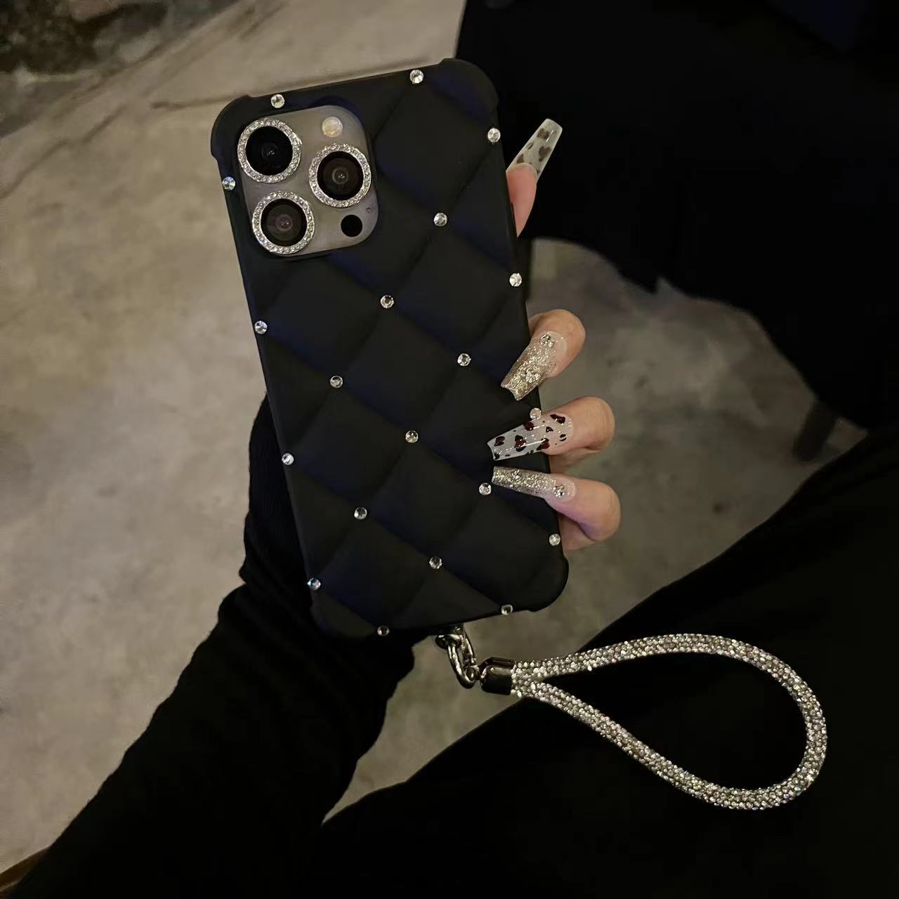 Premium Rhinestone Phone Case For Apple iPhone 16 Pro Max 16Pro 15 PM Shockproof Protective Cover With Luxury Design