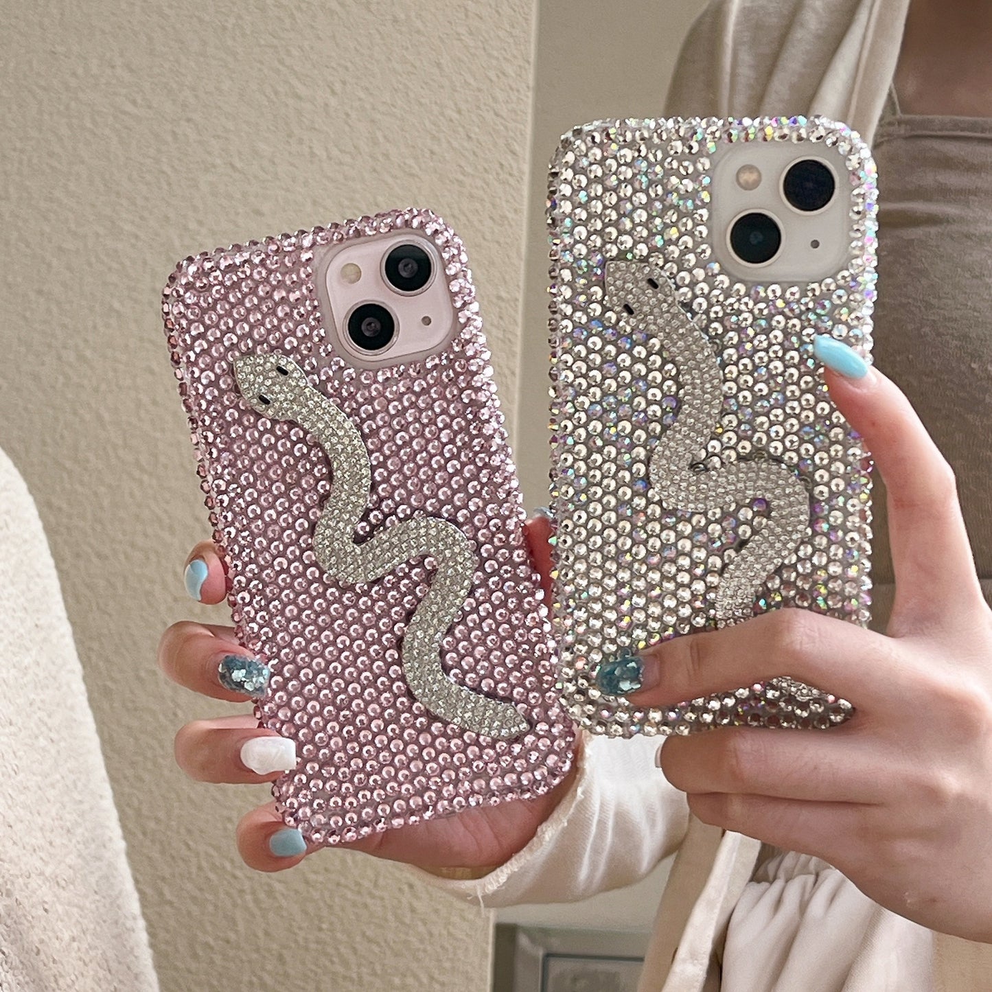 3D snake diamond case for iphone15 pro max mobile phone case new for iphone 16 15 14 13 12 11