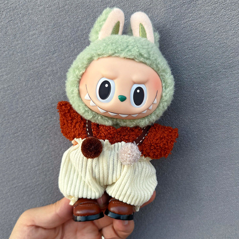 Doll Clothes Set For labubu 17cm Plush Doll Accessories Toys Birthday And Christmas Gifts