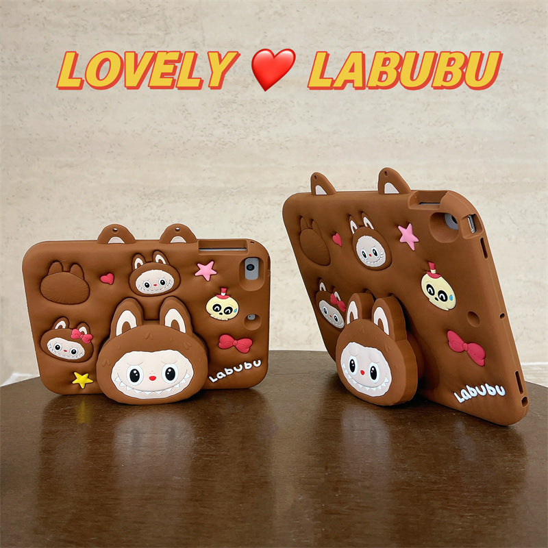 Cute Cartoon Labubu silicone case for iPad 10 10.2 pro 11 9.7 8.0 Case with Pencil Slot