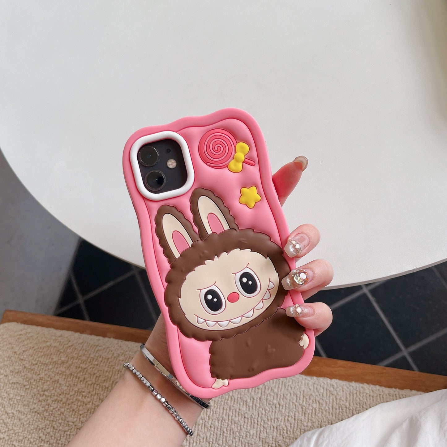 New Labubu Shockproof Soft Silicone Cover for iPhone16 15 Pro Max 14 Pro 13 pro