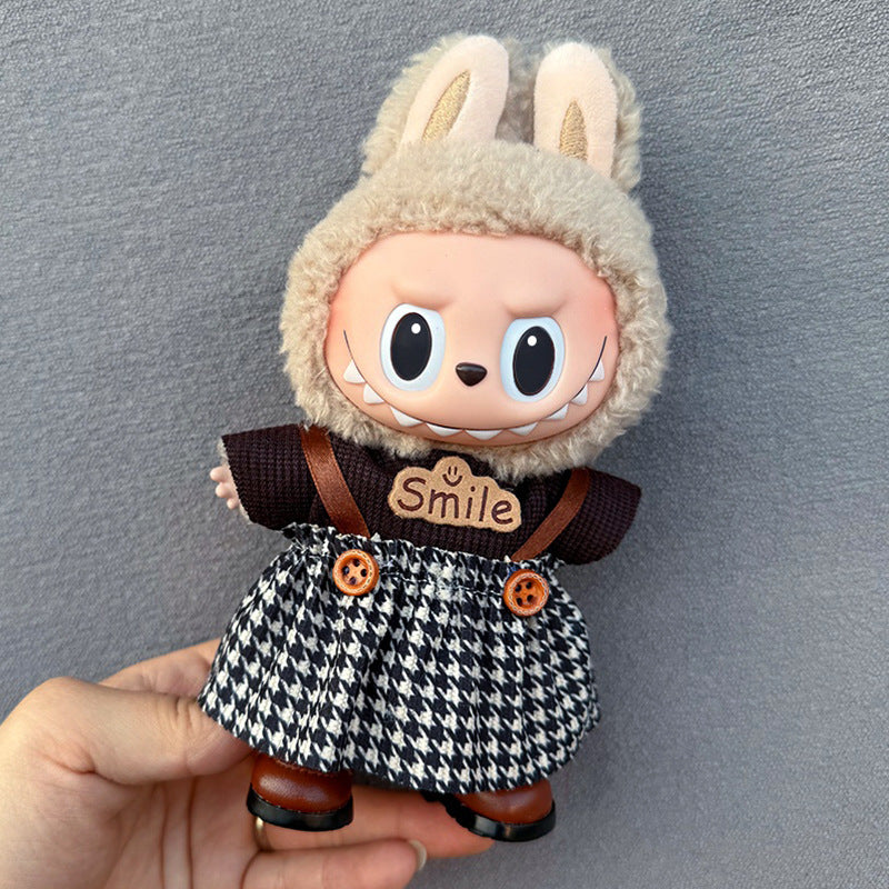 Doll Clothes Set For labubu 17cm Plush Doll Accessories Toys Birthday And Christmas Gifts