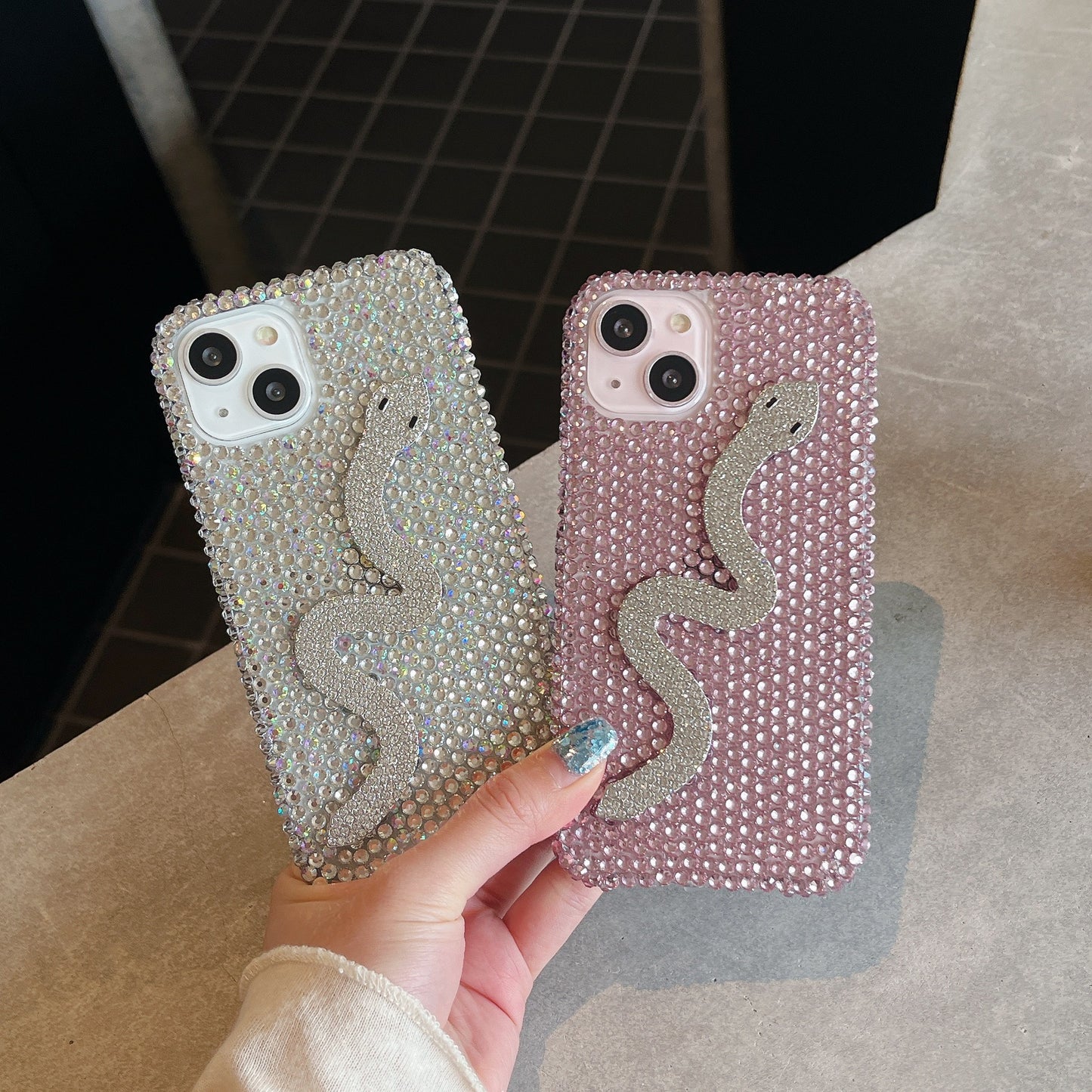 3D snake diamond case for iphone15 pro max mobile phone case new for iphone 16 15 14 13 12 11