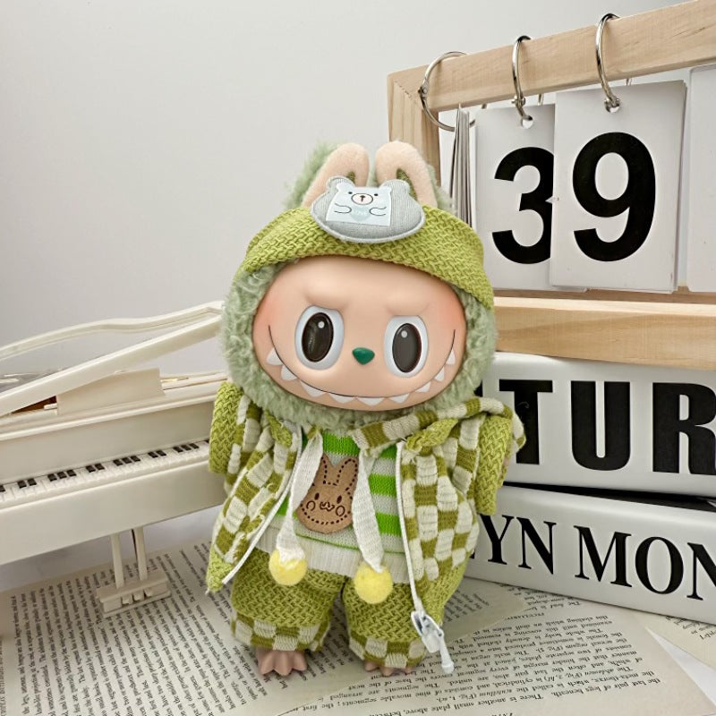 Doll Clothes Set For labubu 17cm Plush Doll Accessories Toys Birthday And Christmas Gifts