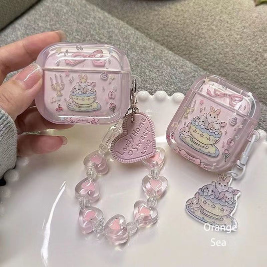 Pink Bow Case for AirPods Pro 2 trendy new arrival for airpods 4 3 2 1  Earphone Protective Cover