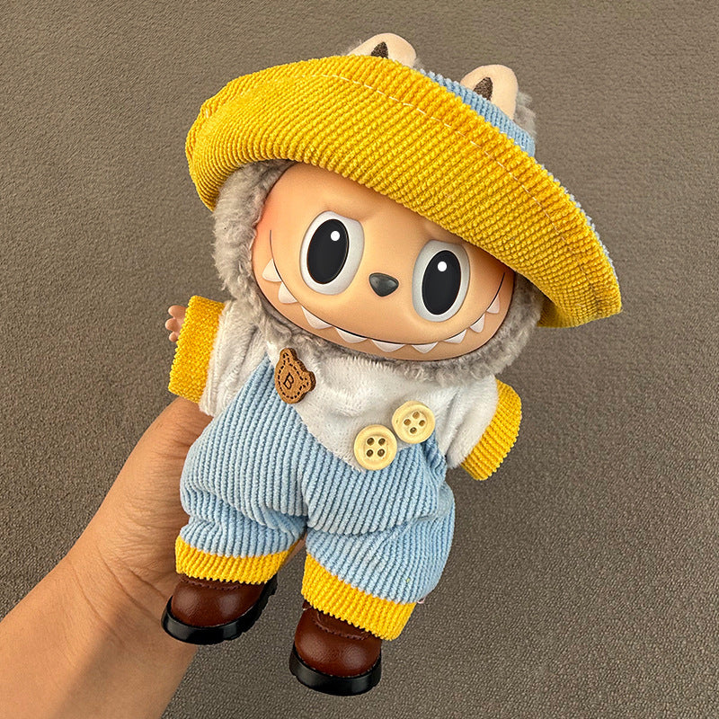 Doll Clothes Set For labubu 17cm Plush Doll Accessories Toys Birthday And Christmas Gifts