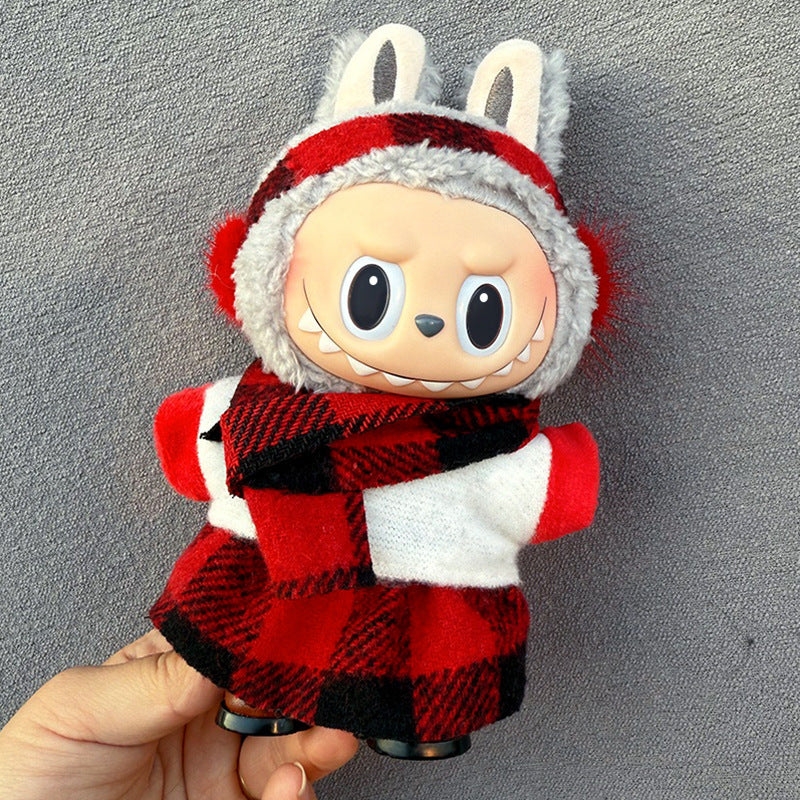 Doll Clothes Set For labubu 17cm Plush Doll Accessories Toys Birthday And Christmas Gifts