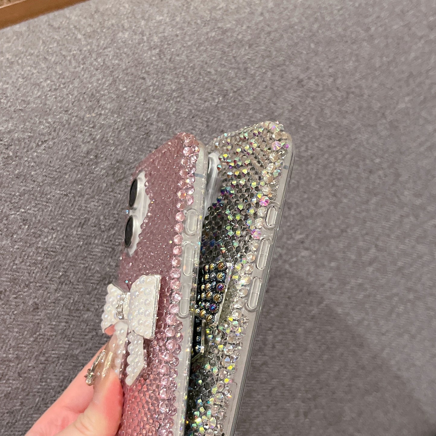 3D Pearl Bow Rhinestone Case for iPhone16 15 14 Pro Max Luxury new Cover for iphone16 15 14 phone cover