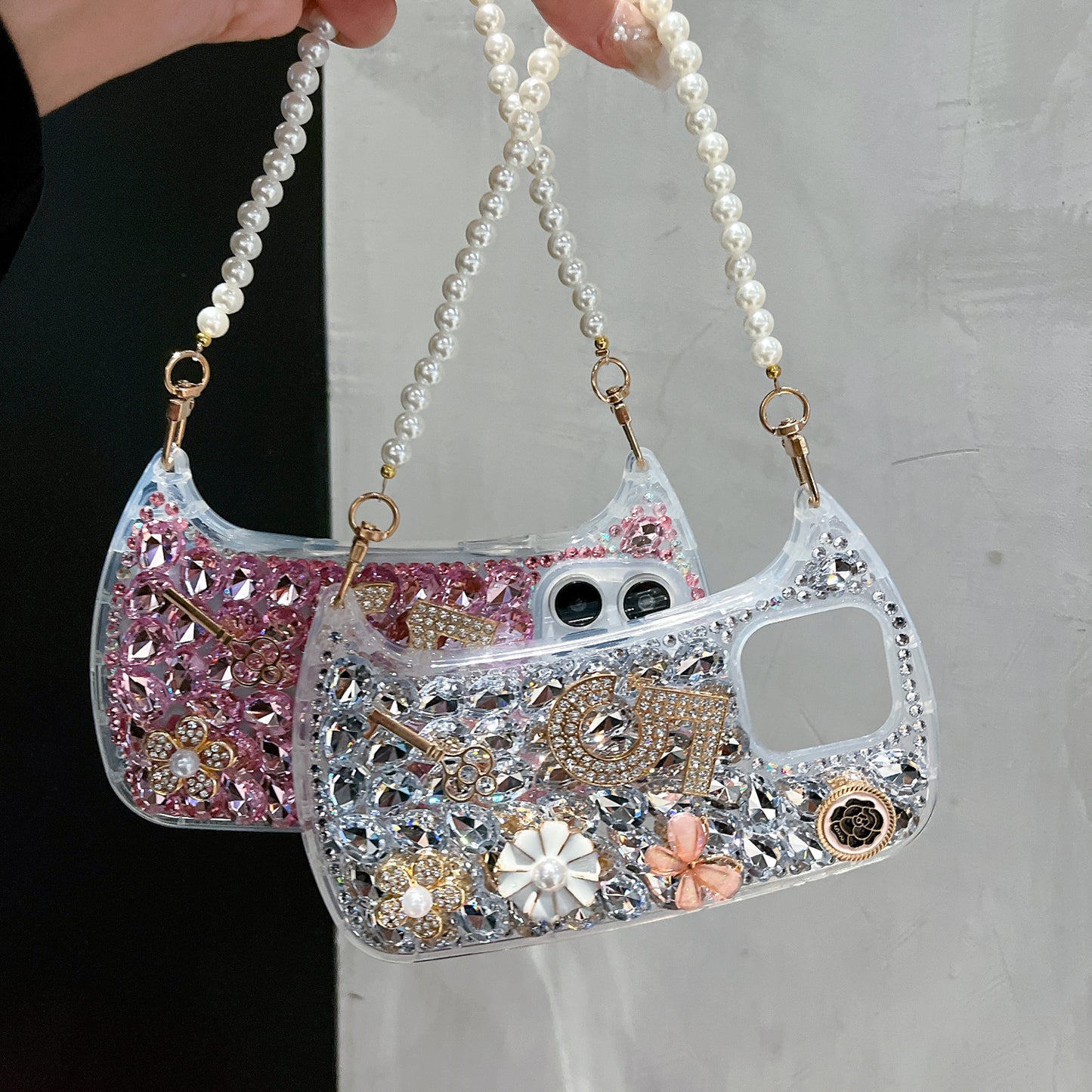 Handmade Bag Case for iPhone 16/15/14/13/12 Pro Max with Hanging Chain